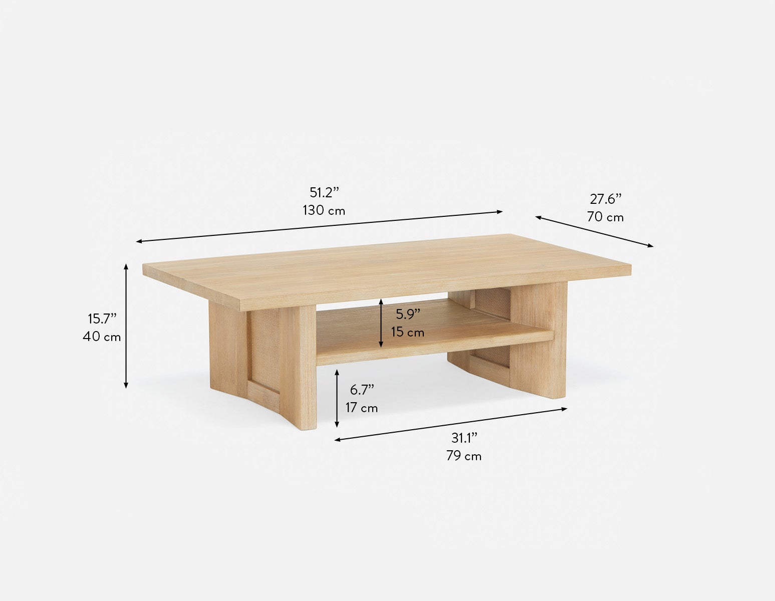 GILLIS modern farmhouse coffee table undefined