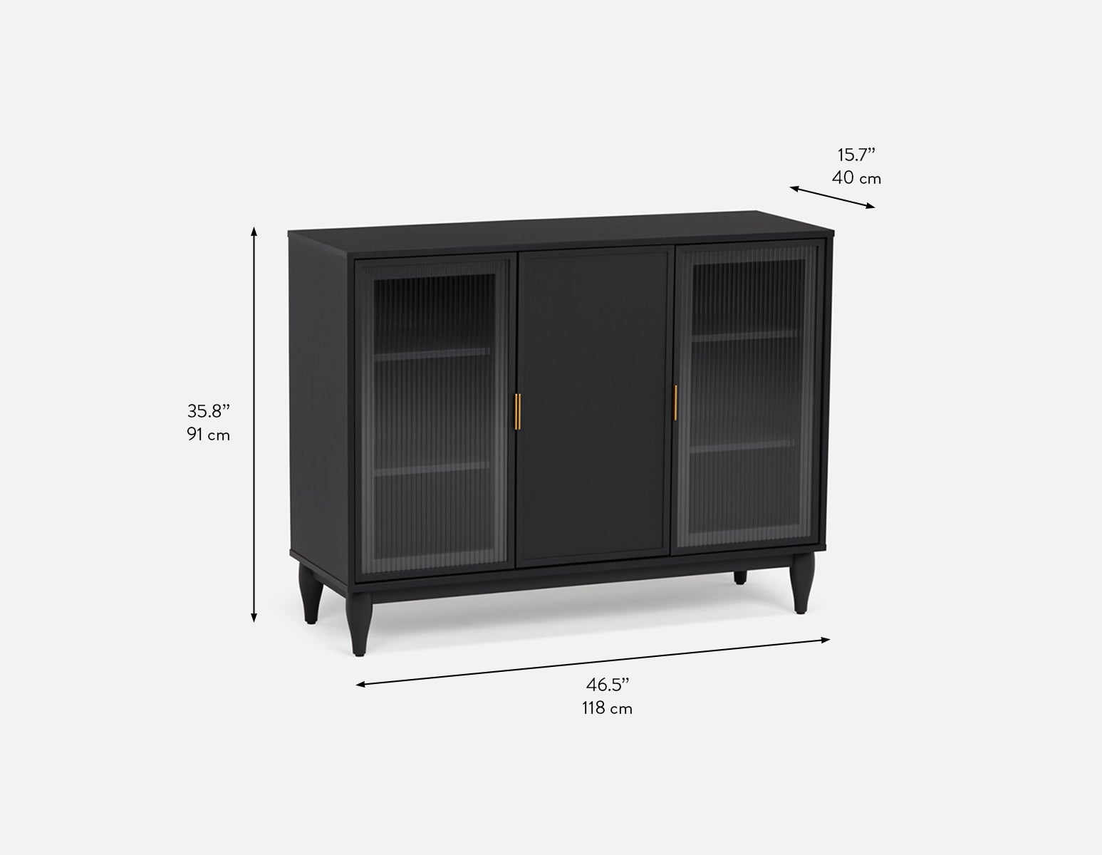 ALLESSIO modern contemporary 3-door sideboard undefined