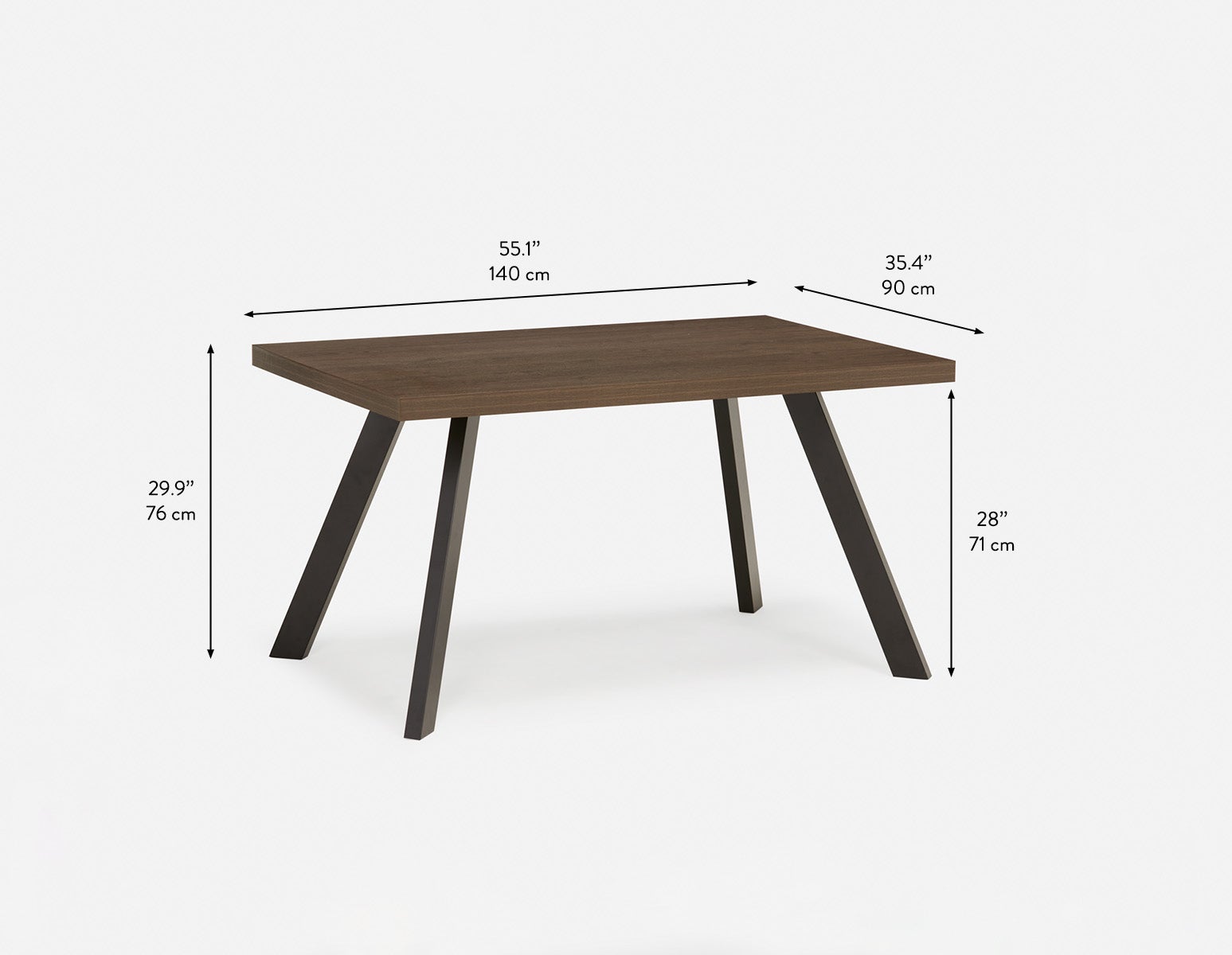 OZZY contemporary dining table 140 cm undefined