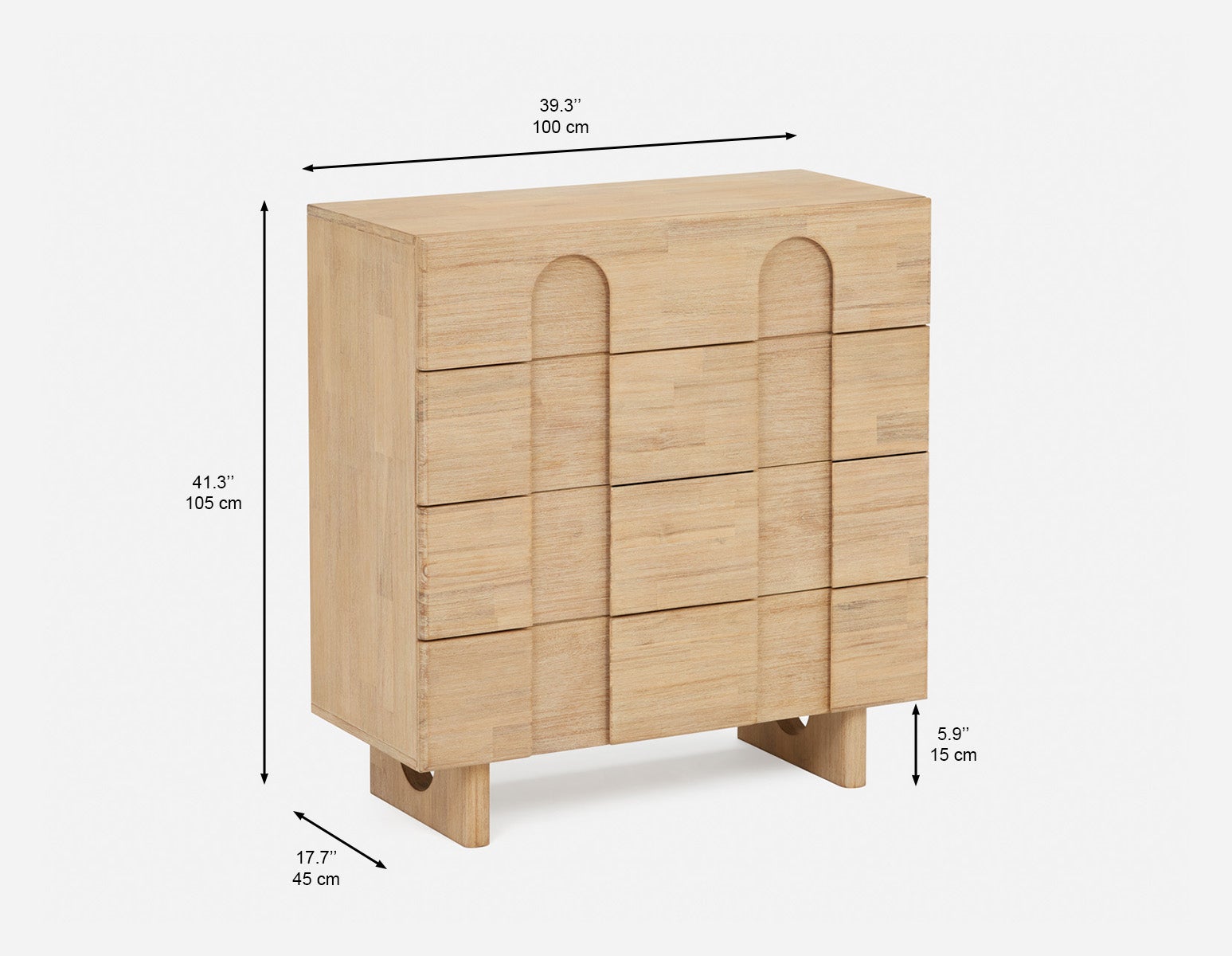 PRIYA elegant 4-drawer chest undefined