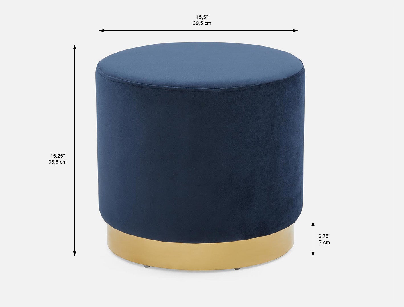 KEIRA velvet ottoman undefined