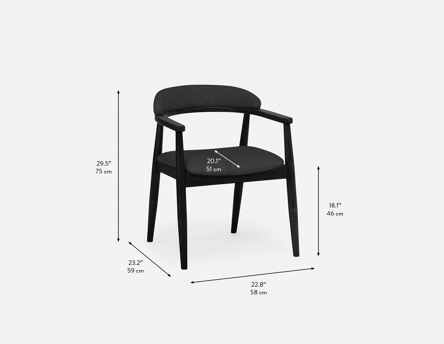 JOSY mid-century dining armchair undefined