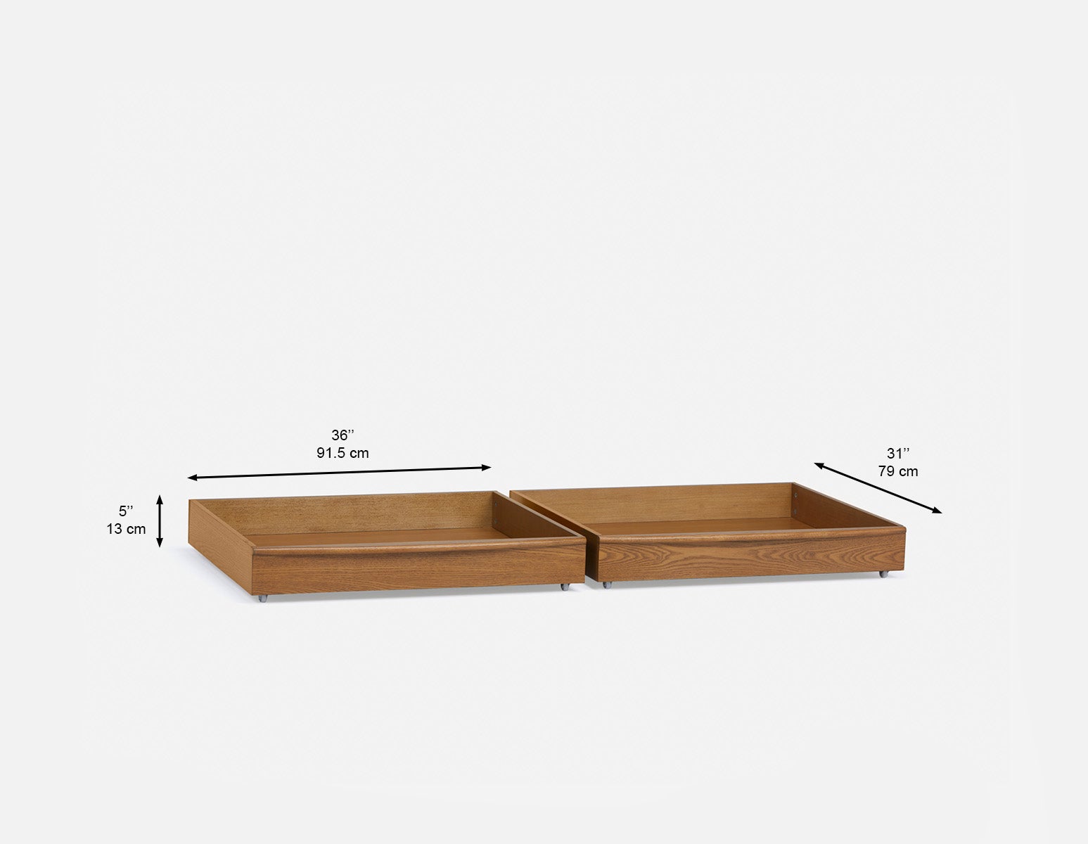 BENA ensemble de 2 tiroirs de rangement pour lit avec roulettes undefined
