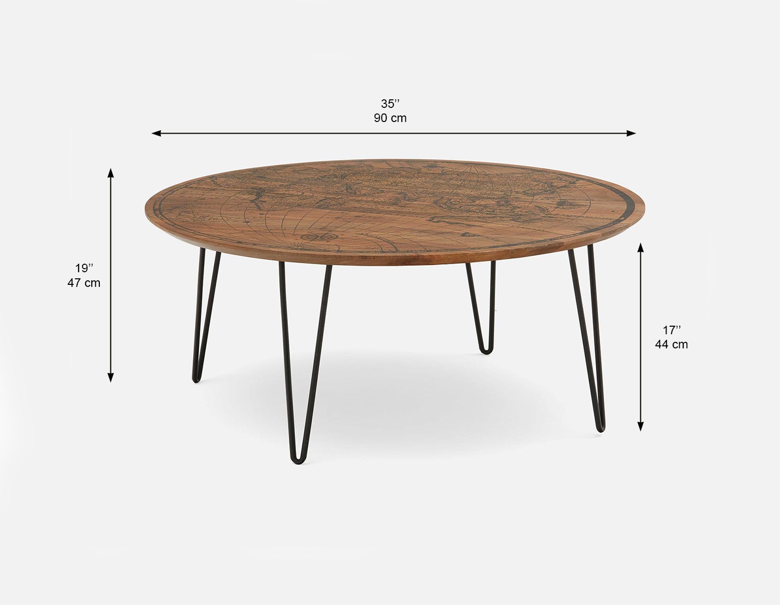 AIDEN mango wood coffee table 90 cm undefined