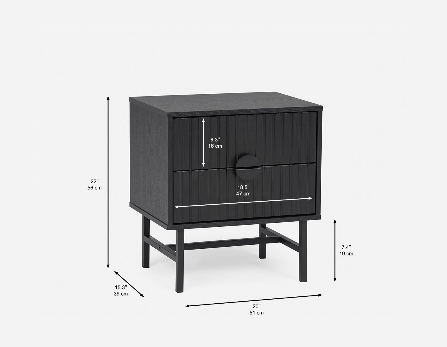 MONTANA modern 2-drawer nightstand undefined