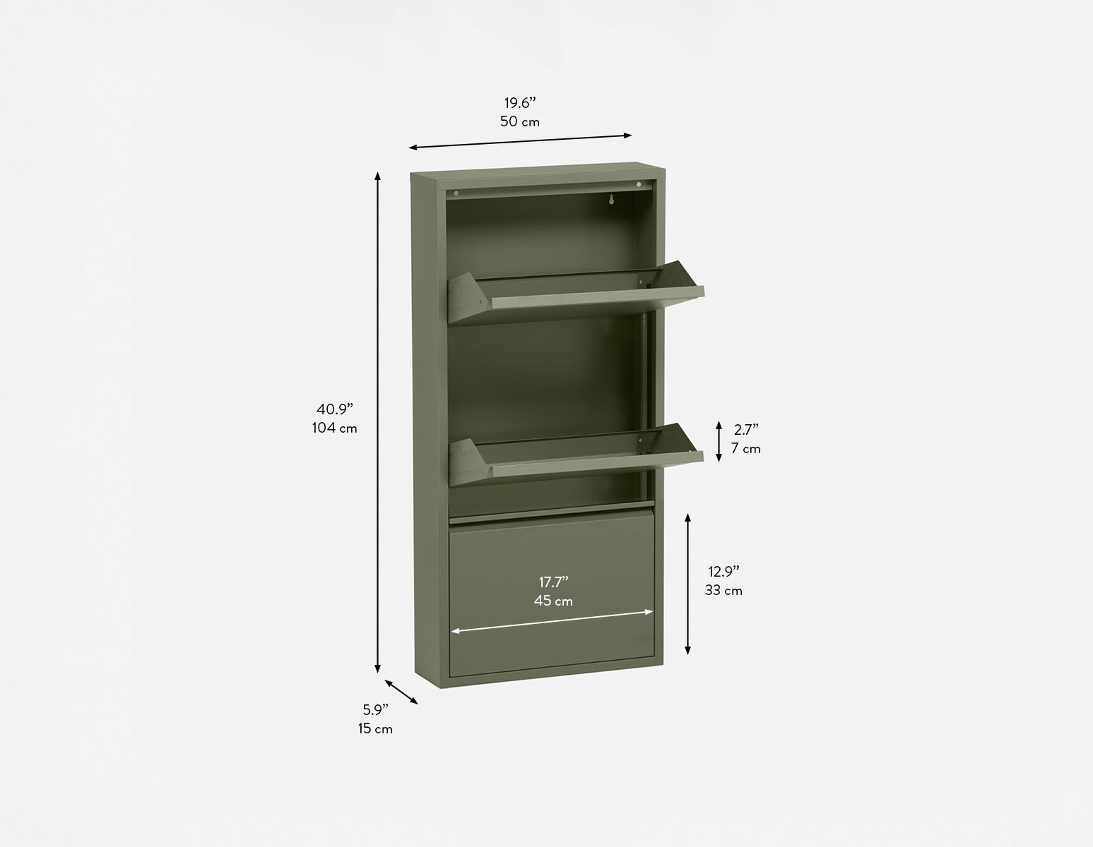 BERT modern 3-door shoe cabinet undefined