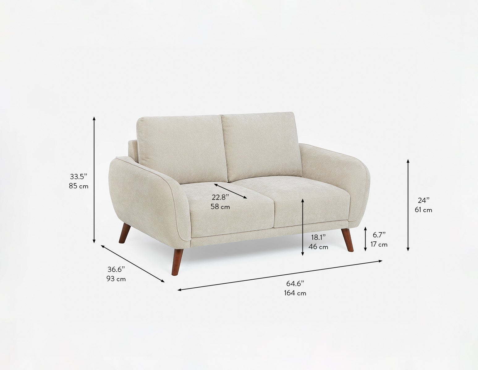 STEF mid-century modern loveseat undefined