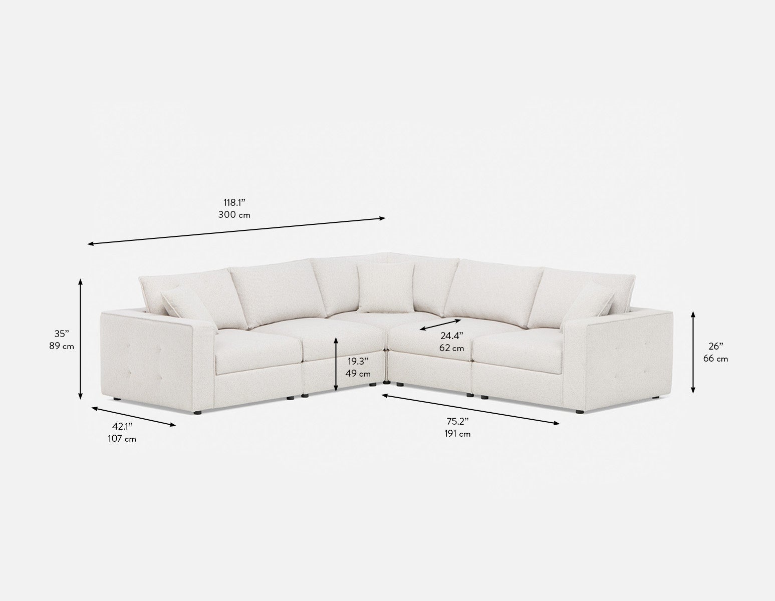 BOWERY contemporay sectional sofa undefined