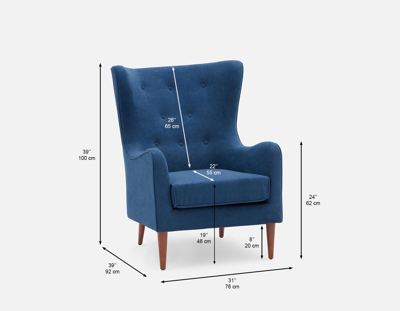 POLO contemporary tufted armchair undefined