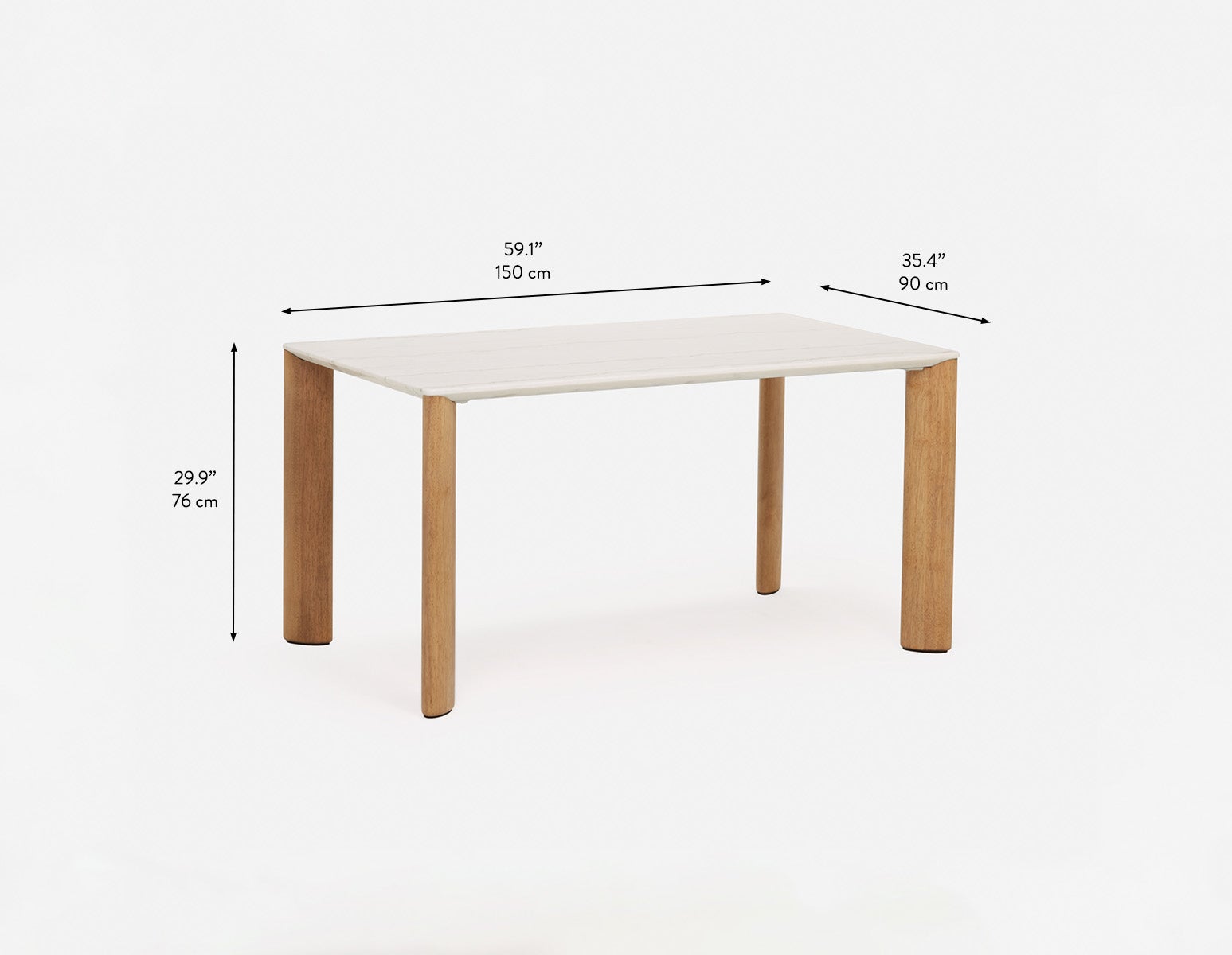 GIULIA modern contemporary dining table 150 cm undefined