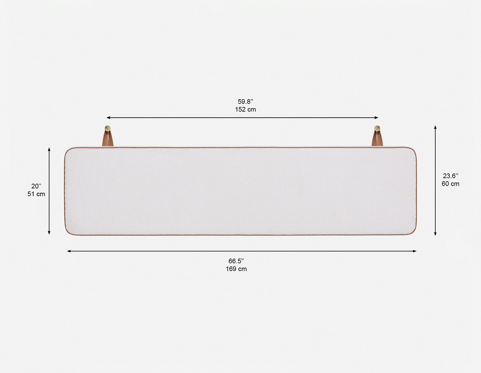 NINA minimalistic suspended queen headboard undefined