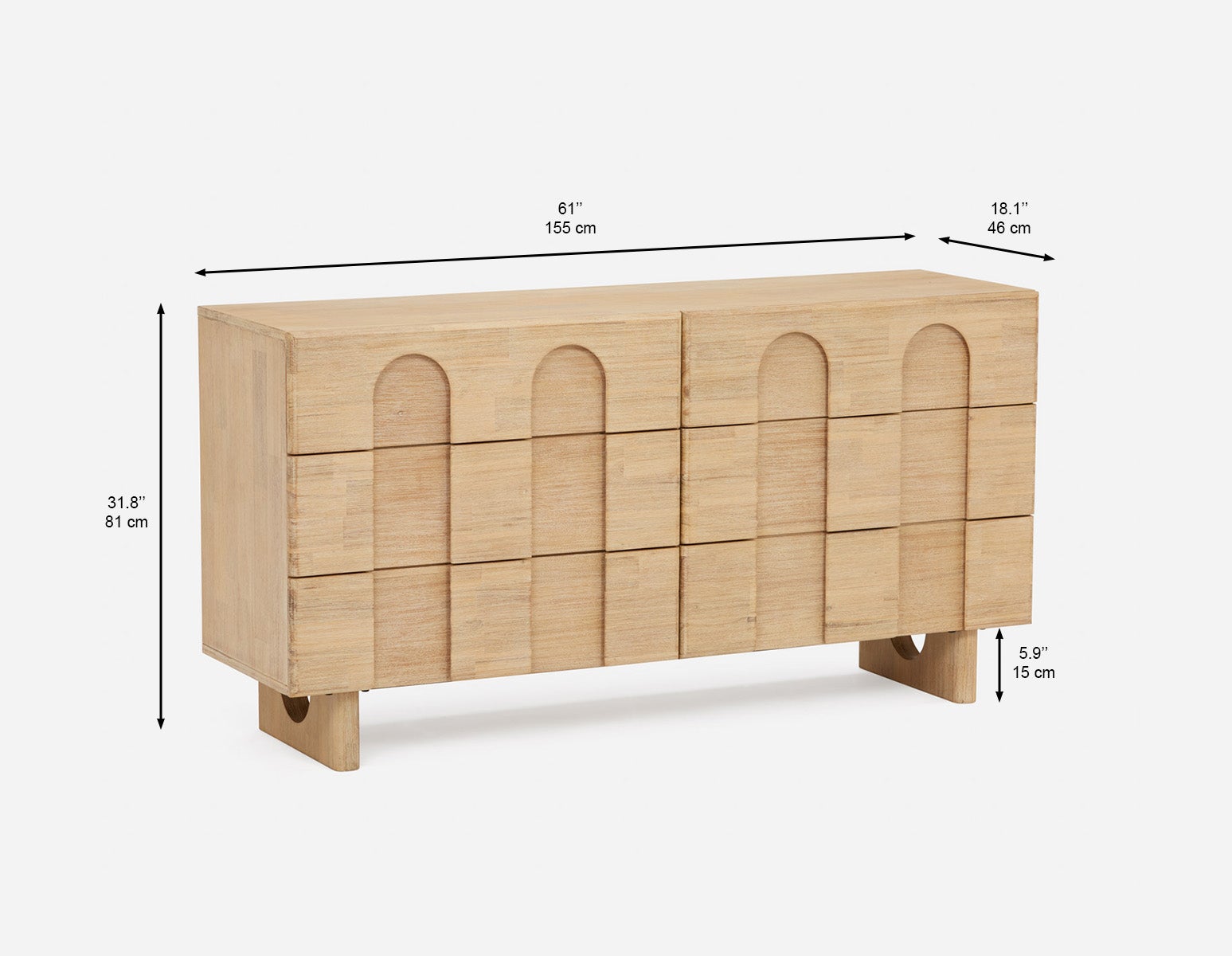 PRIYA elegant 6-drawer chest undefined