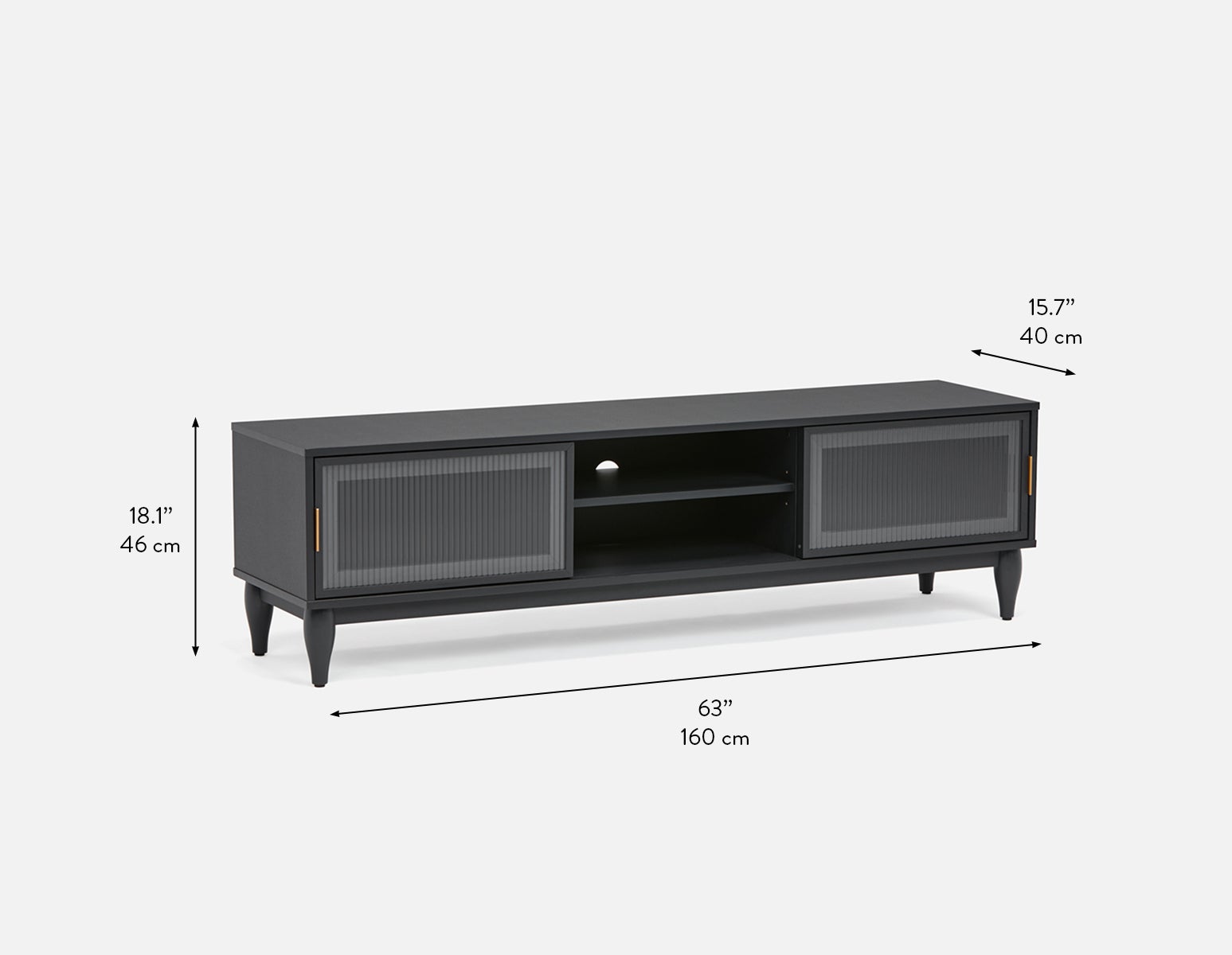 ALLESSIO modern contemporary media unit 160 cm undefined