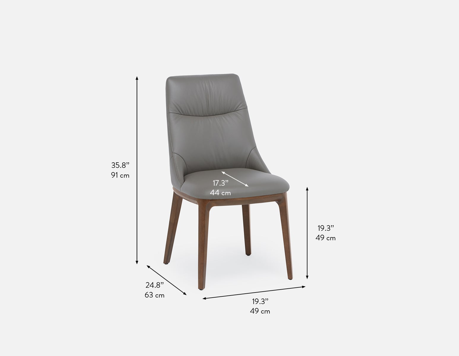 TOLEDA 100% leather contemporary dining chair undefined