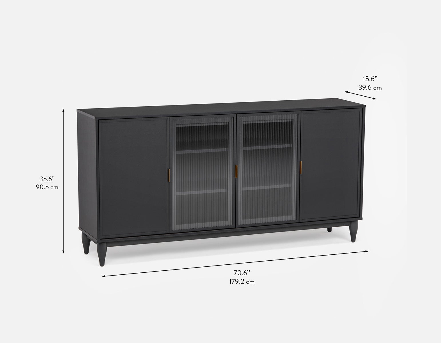 ALLESSIO modern contemporary 4-door sideboard undefined