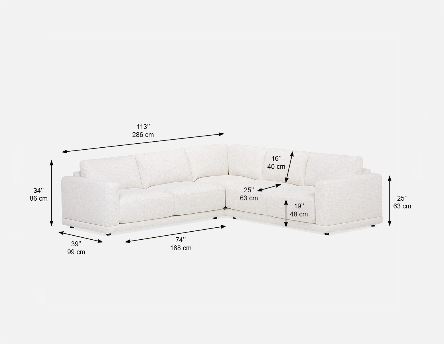 GAETA contemporary sectional sofa undefined