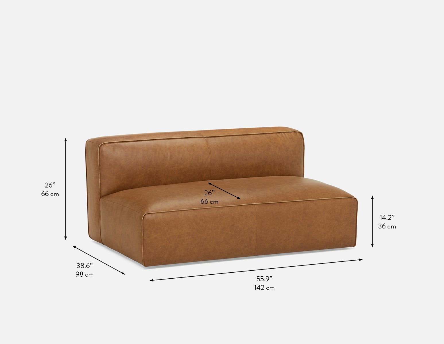 MONTE 100% leather classic loveseat sofa undefined
