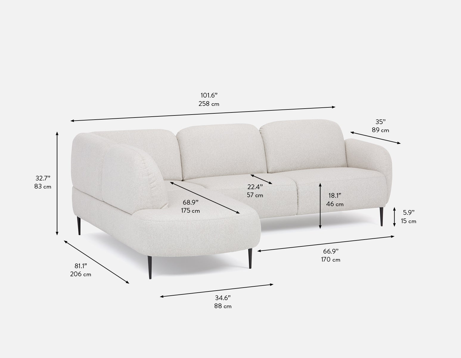 TOBI modern contemporary sectional-sofa undefined