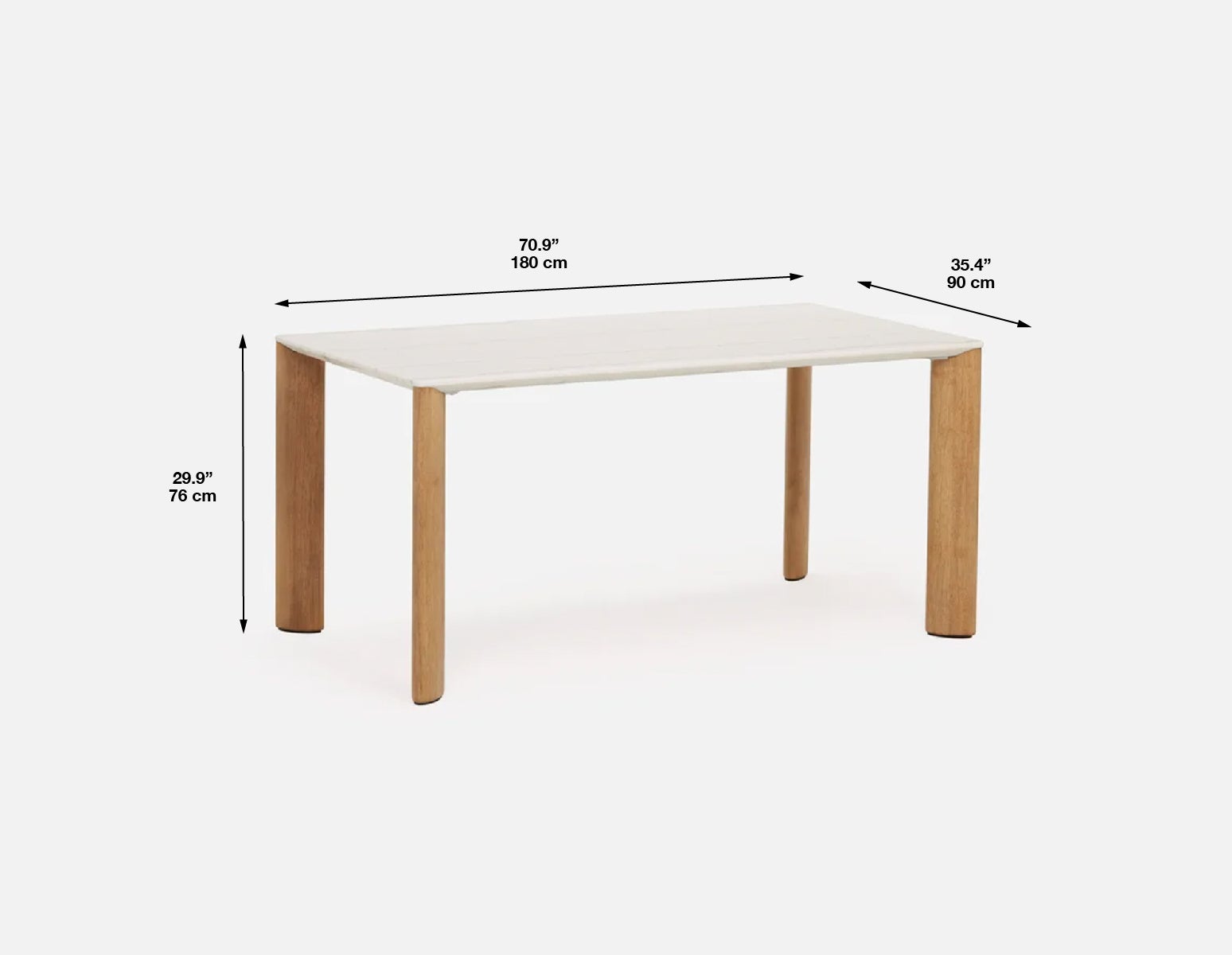 GIULIA modern contemporary dining table 180 cm undefined