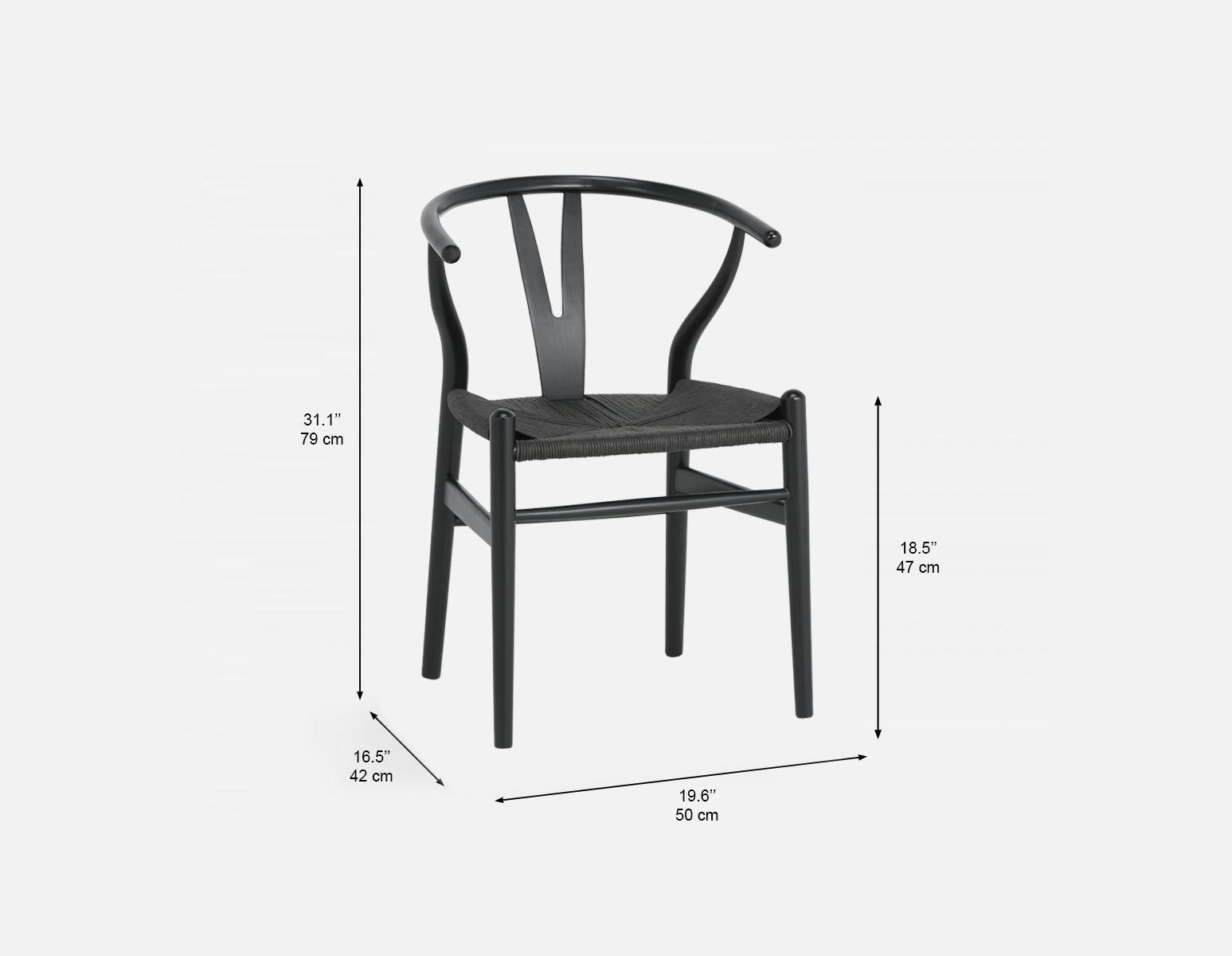 DENMARK chaise de salle à manger en bois d'hêtre et en corde tissée undefined