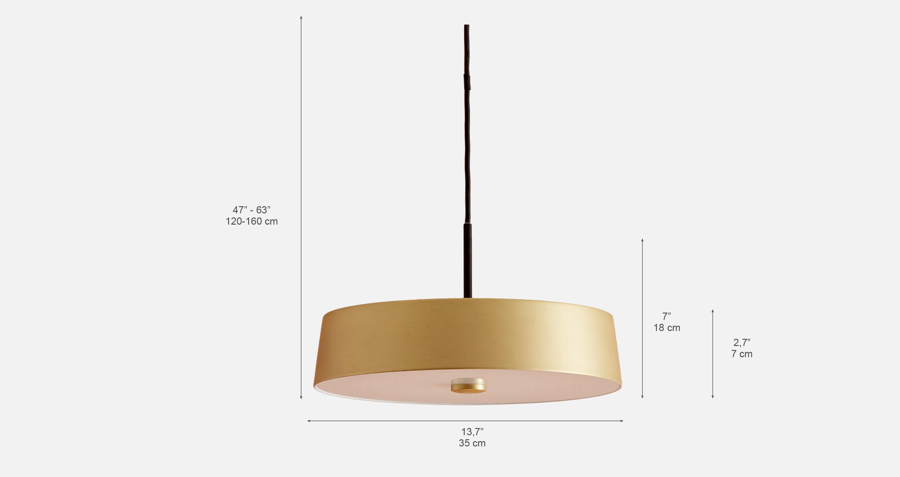 CLARKE dimmable LED pendant 35cm diam. undefined