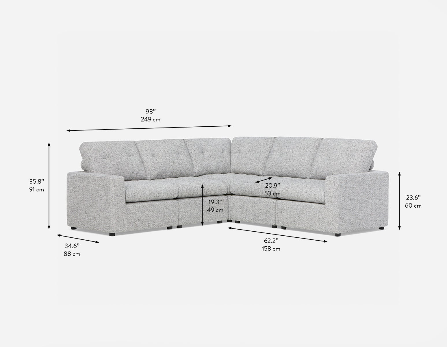 LEONIA contemporary sectional sofa undefined