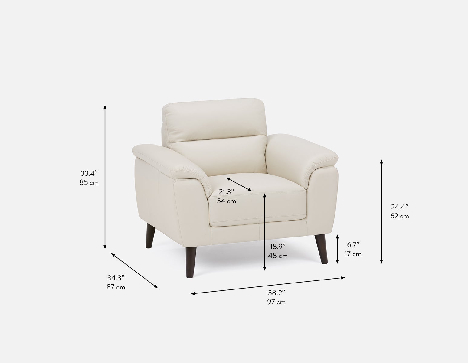 GAMARRA fauteuil moderne contemporain 100% cuir undefined