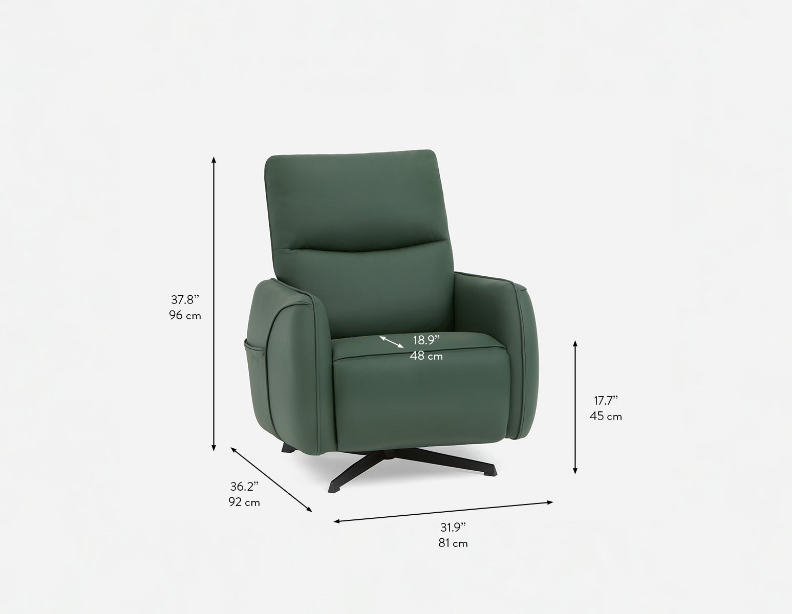 JASPER modern contemporary power-reclining armchair undefined