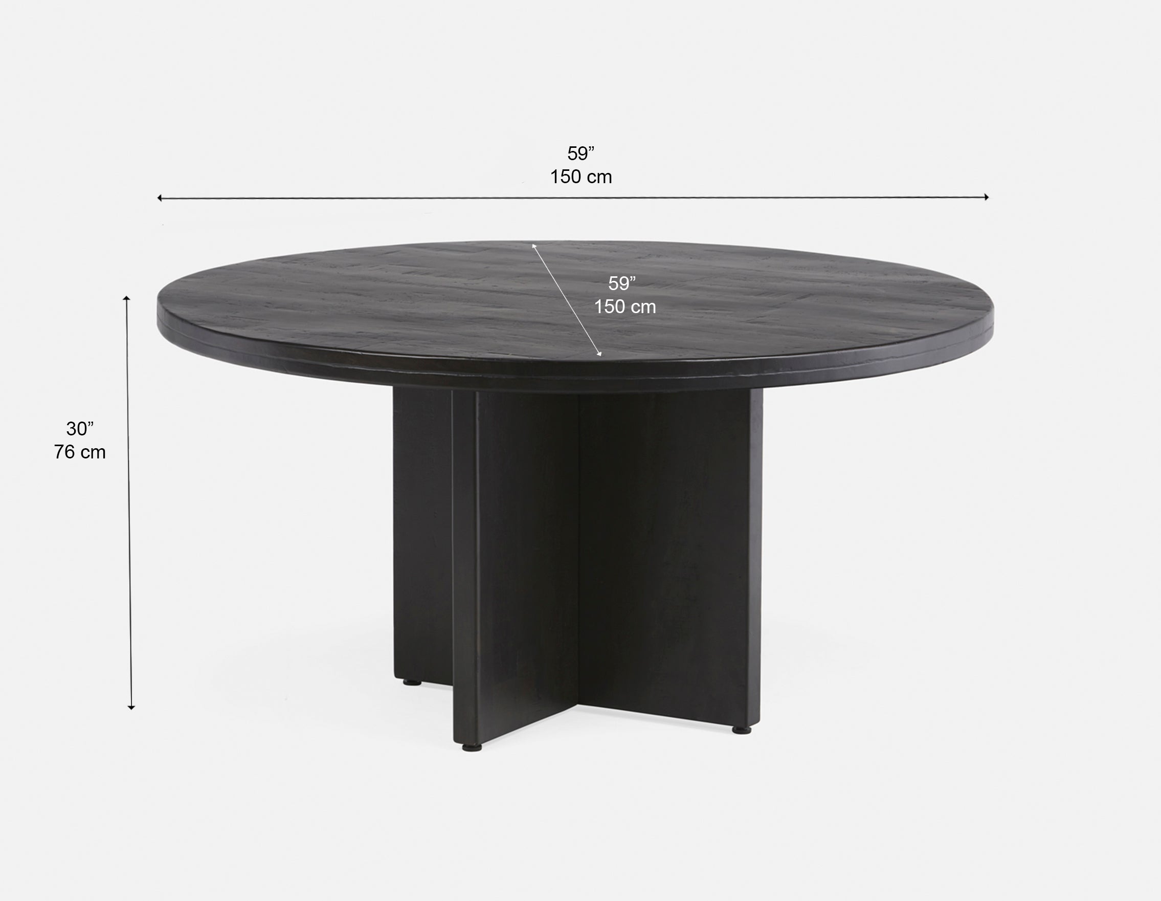 MISTRA table de salle à manger en bois recyclé 150 cm undefined
