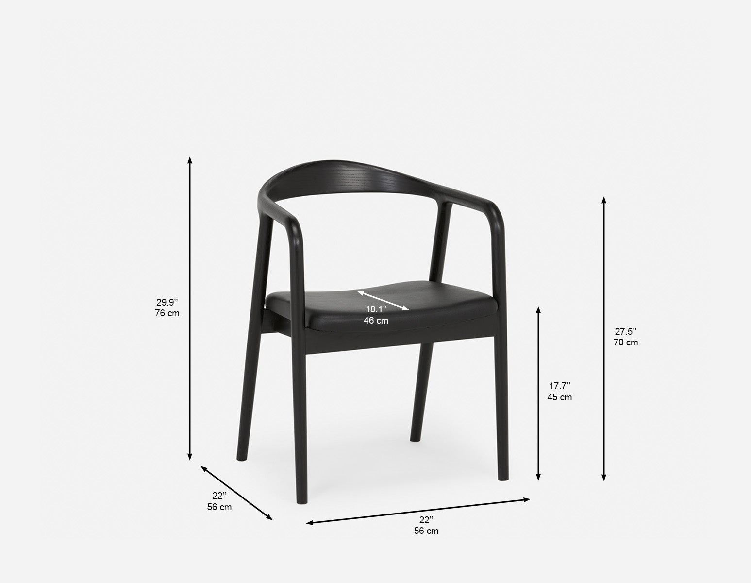 FREYA mid century modern dining chair undefined
