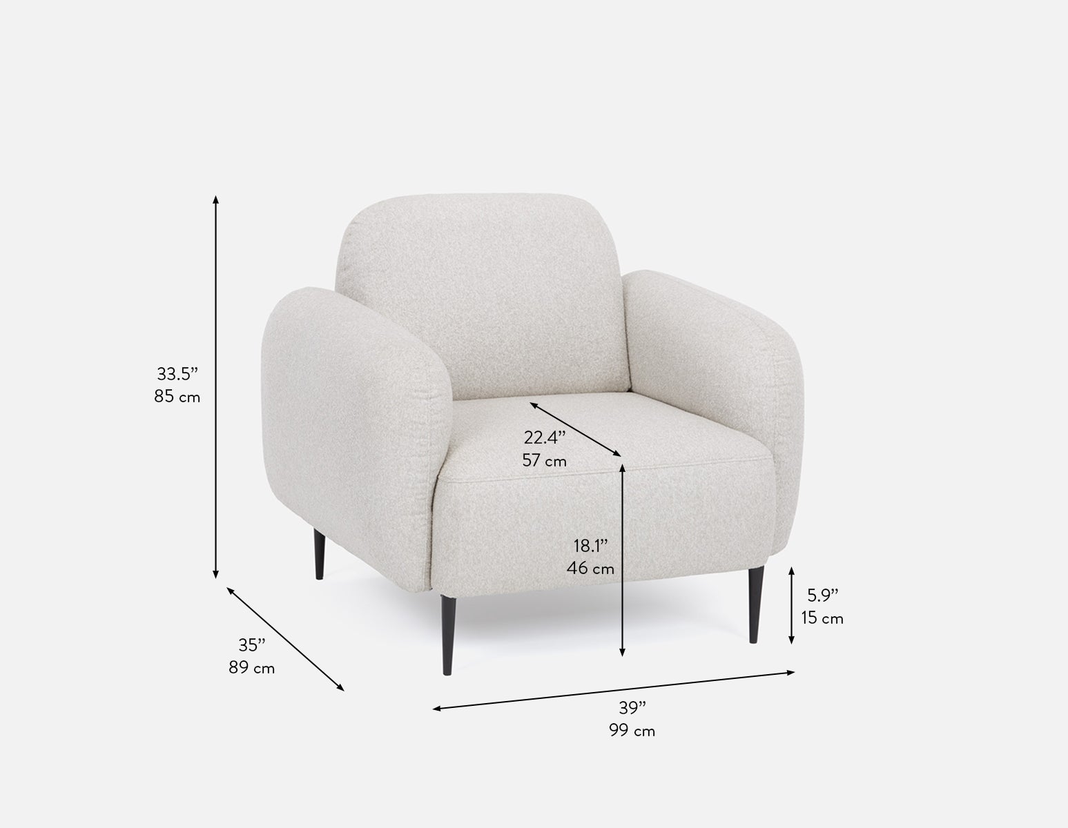 TOBI modern contemporary armchair undefined