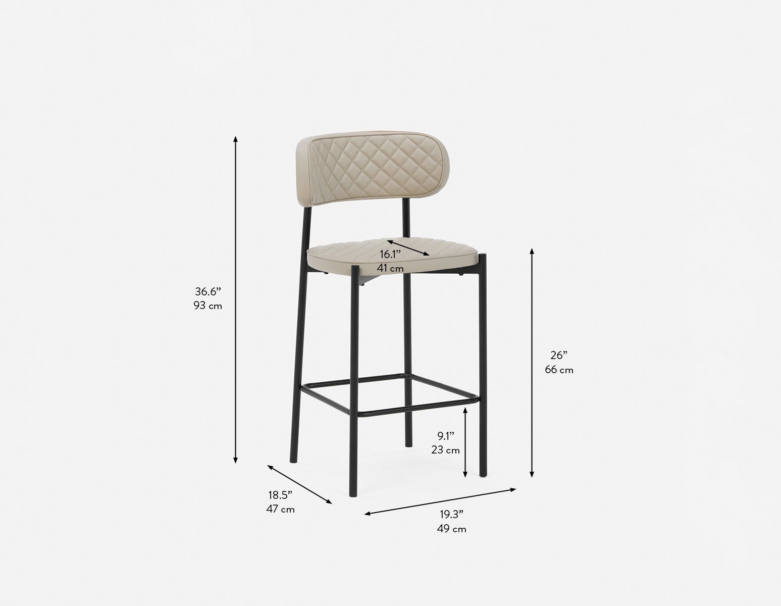 BERN mid-century modern counter stool undefined
