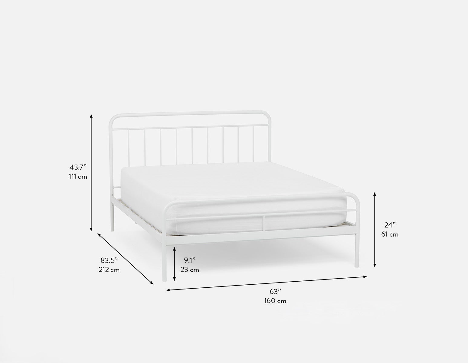 BREE iron queen size bed undefined