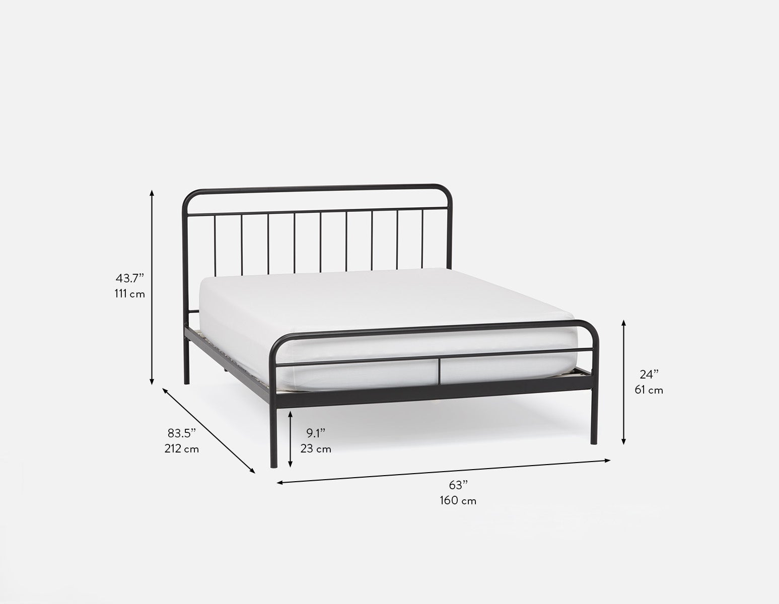 BREE iron queen size bed undefined
