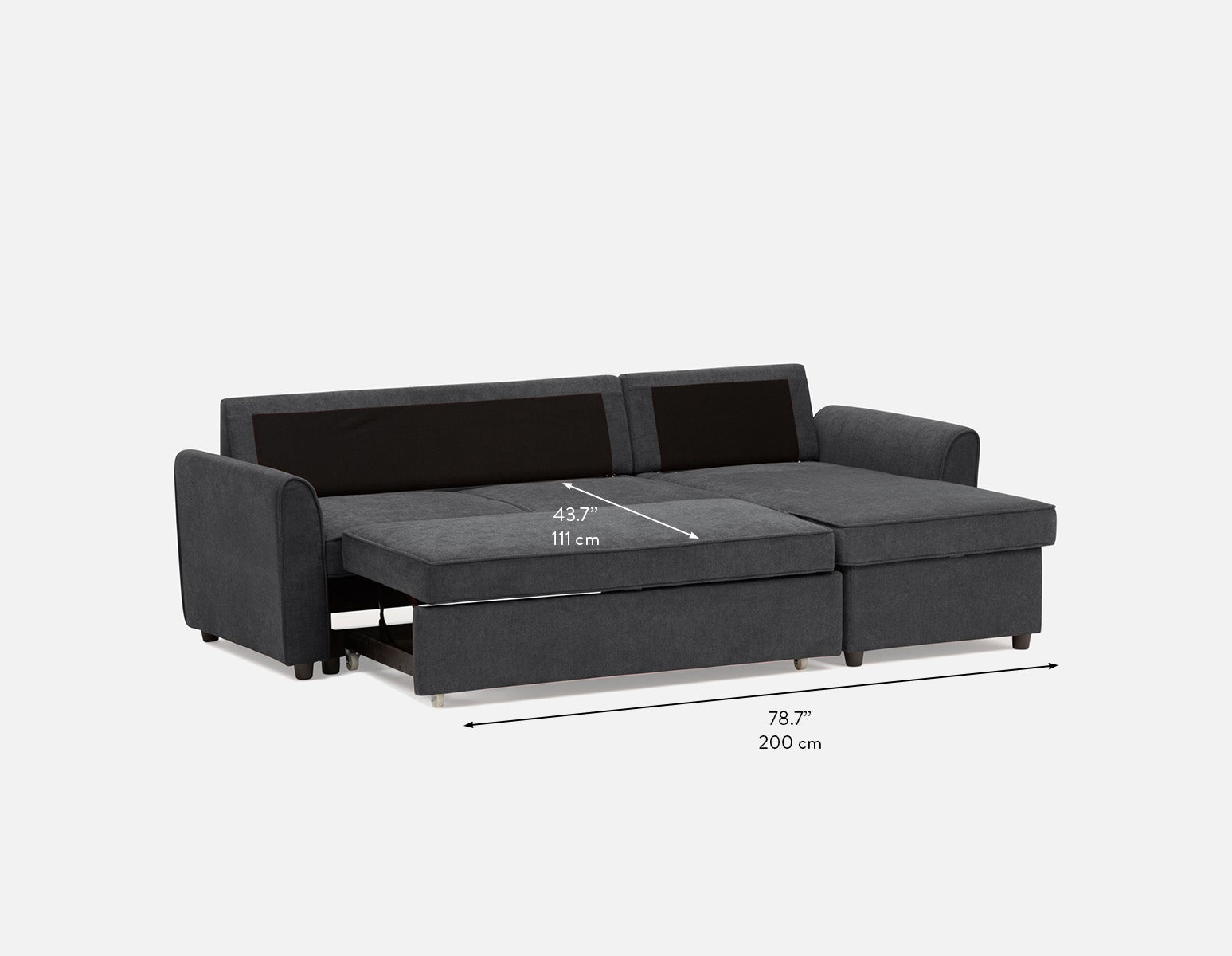 ALEX modern interchangeable sectional sofa-bed with storage undefined