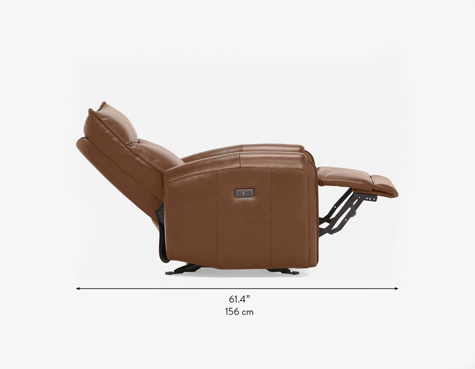 CALVERO contemporary power-reclining and glider 100% leather armchair with usb port undefined