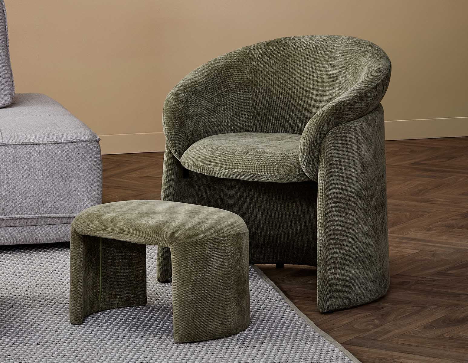 HANCHA chaise d'appoint moderne avec pouf undefined