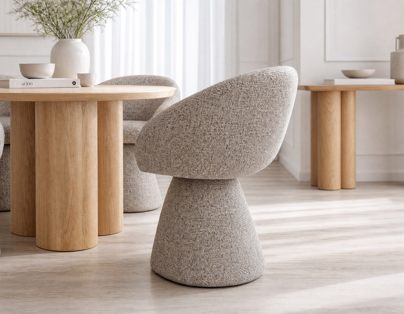 ORAN modern swivel dining armchair undefined