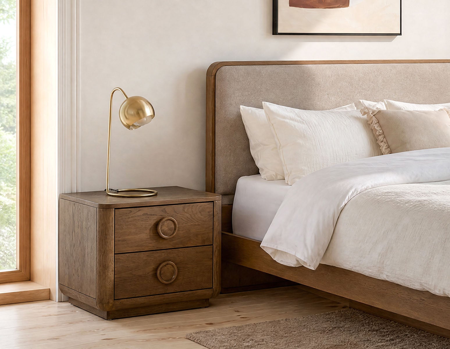 TAVEN rustic modern nightstand undefined