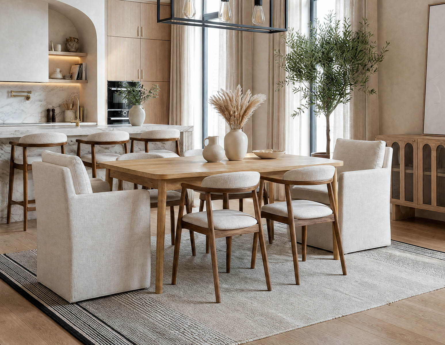 DALTON rustic farmhouse extendable acacia wood dining table 180cm undefined