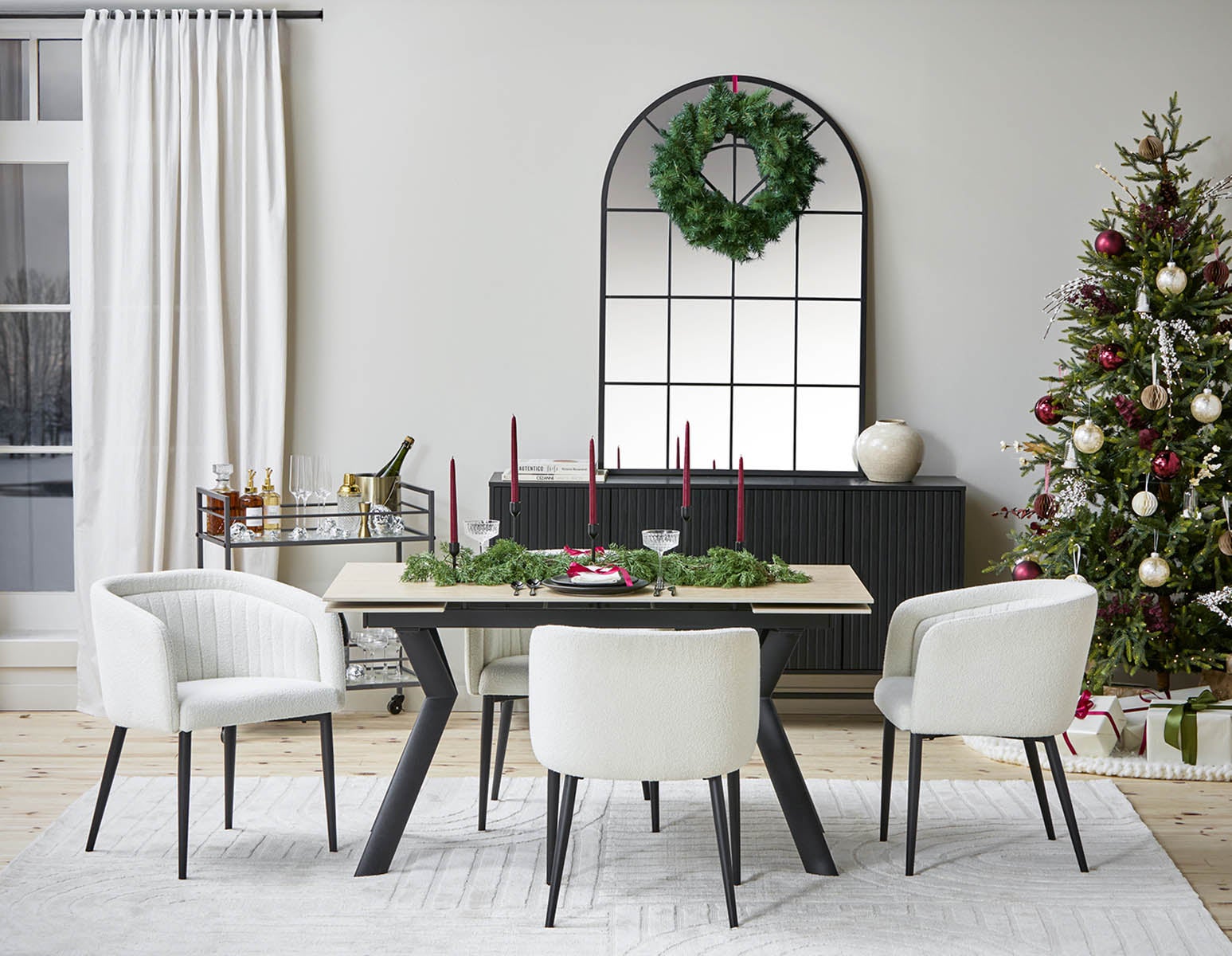 WILLMA extendable modern dining table 140cm to 200cm undefined
