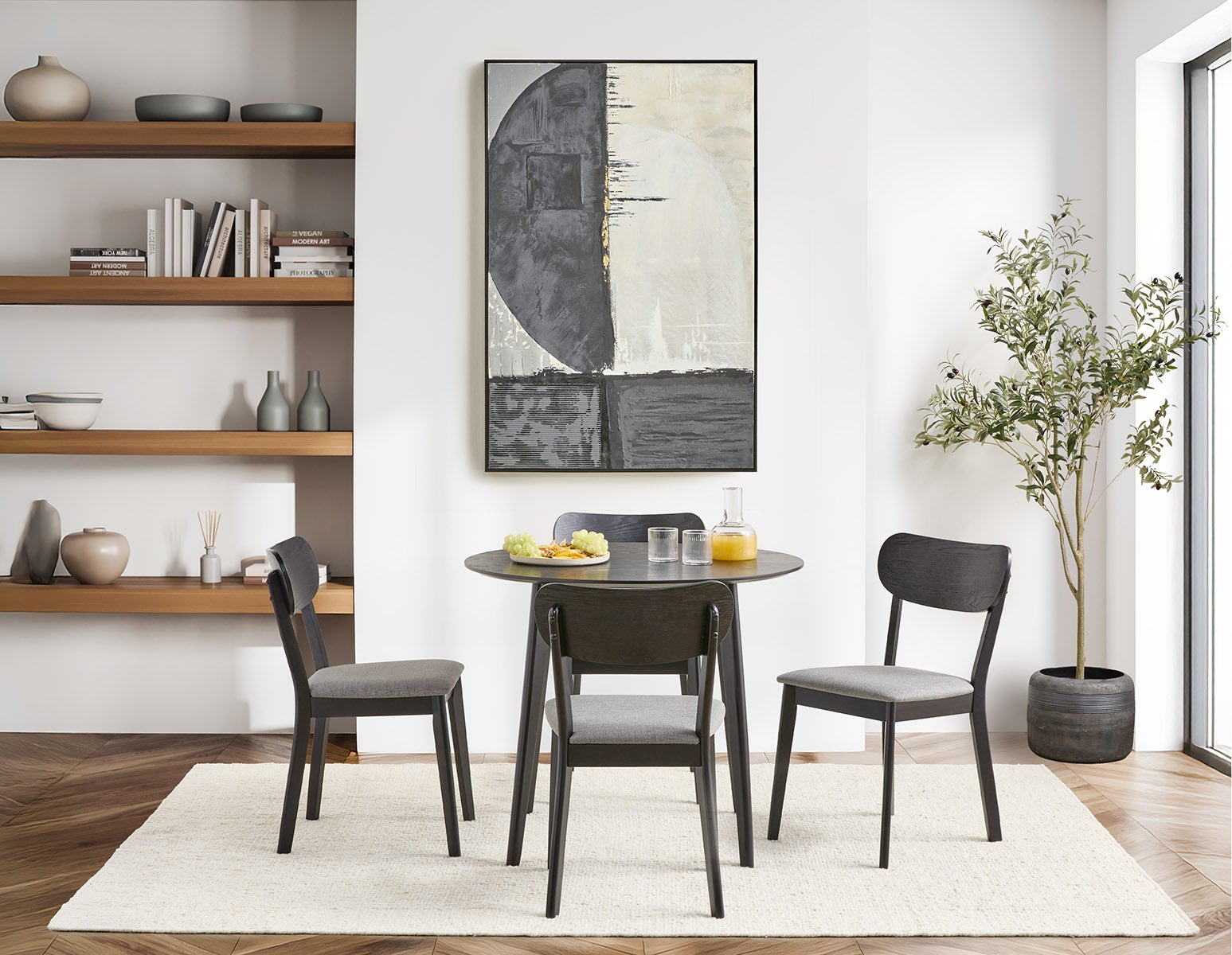 MONIKA mid-century modern 5-piece dining set undefined