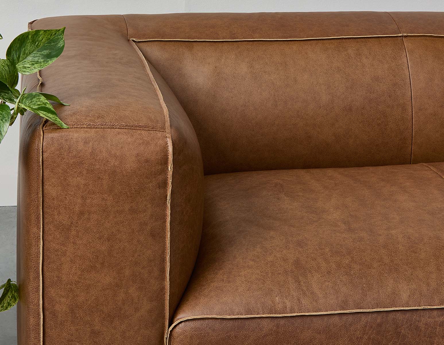 MONTE 100% leather classic 3-seater sofa undefined