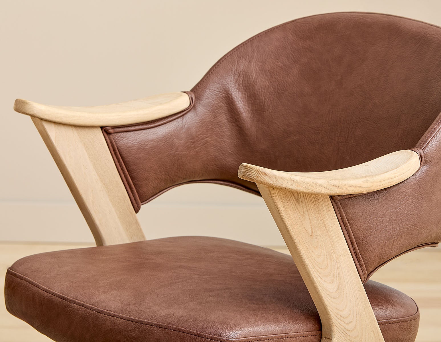 LORENA ash wood dining armchair undefined