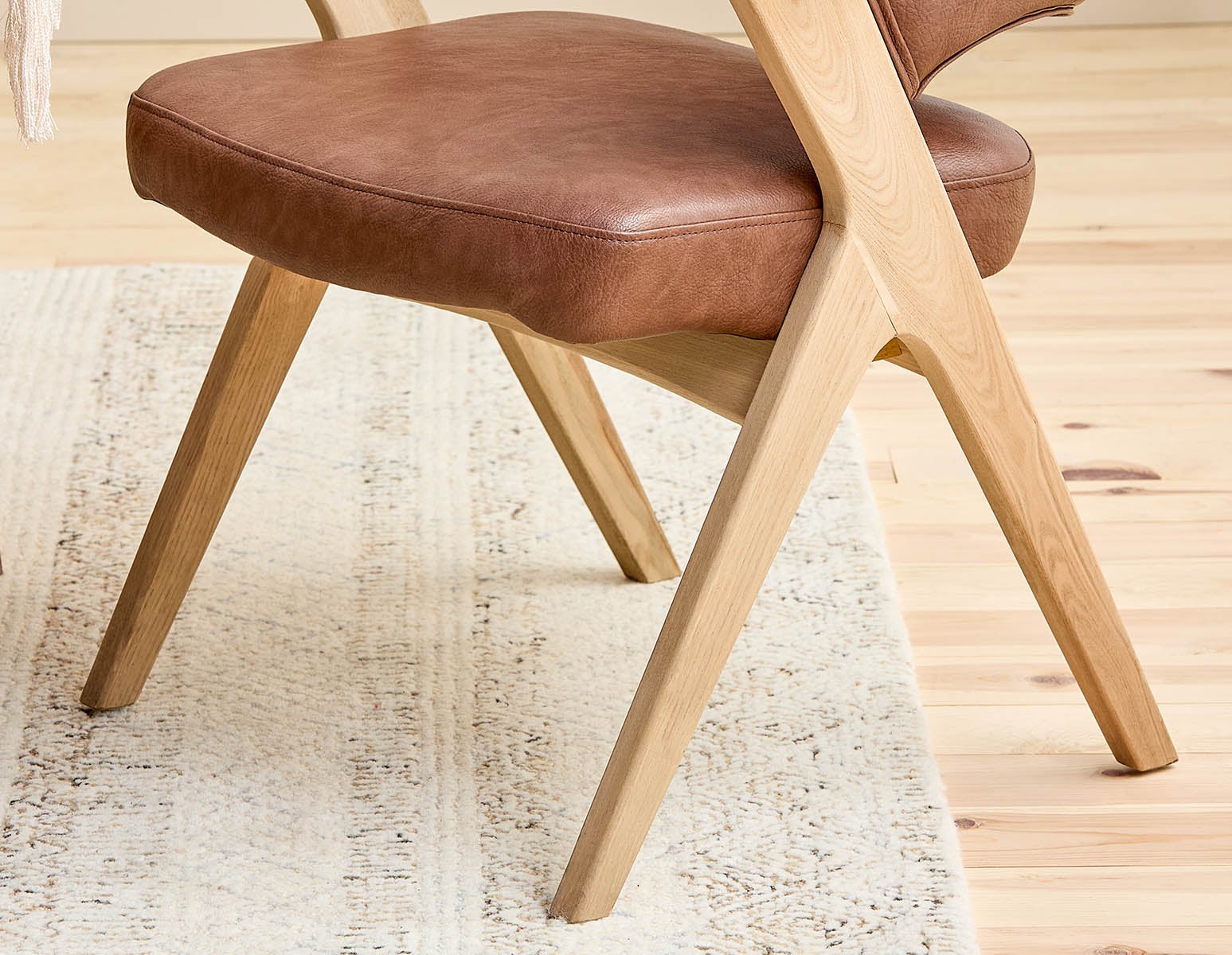 LORENA ash wood dining armchair undefined