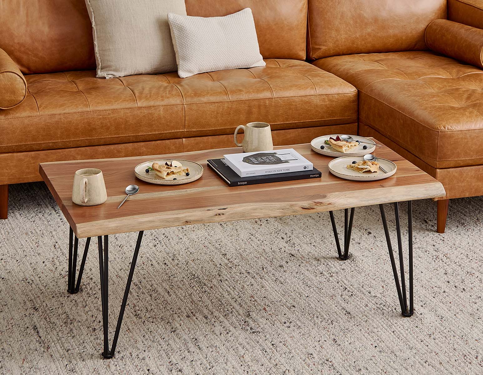 RENO table basse en bois d'acacia massif 120 cm undefined