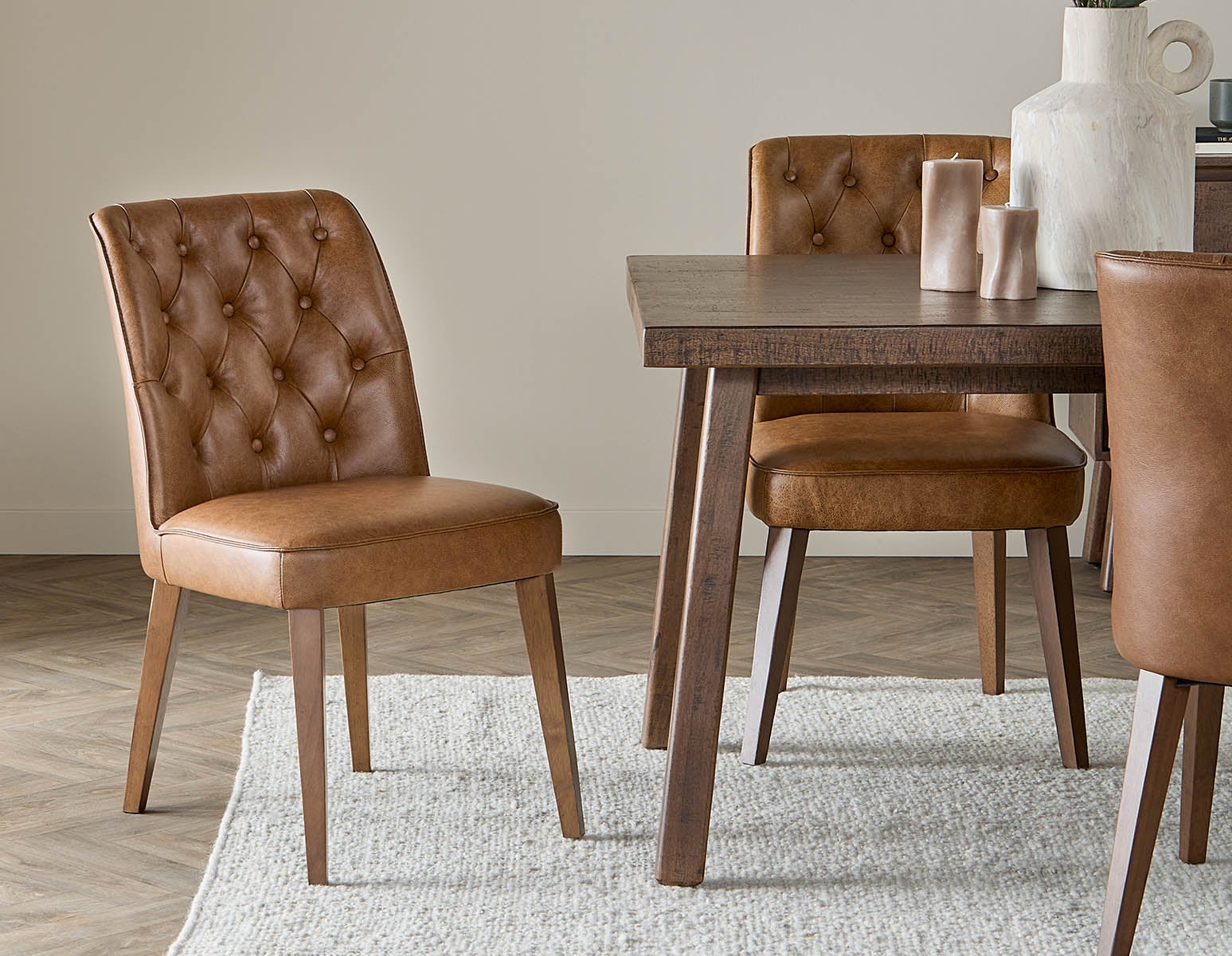 NELA chaise de salle à manger vintage 100% cuir undefined