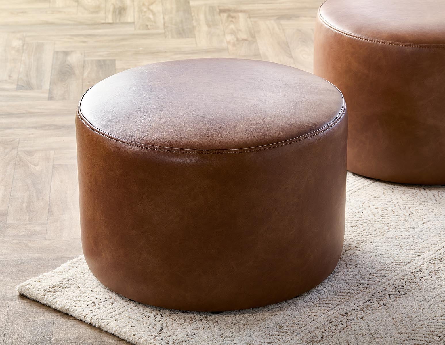 VASTO leatherette ottoman undefined