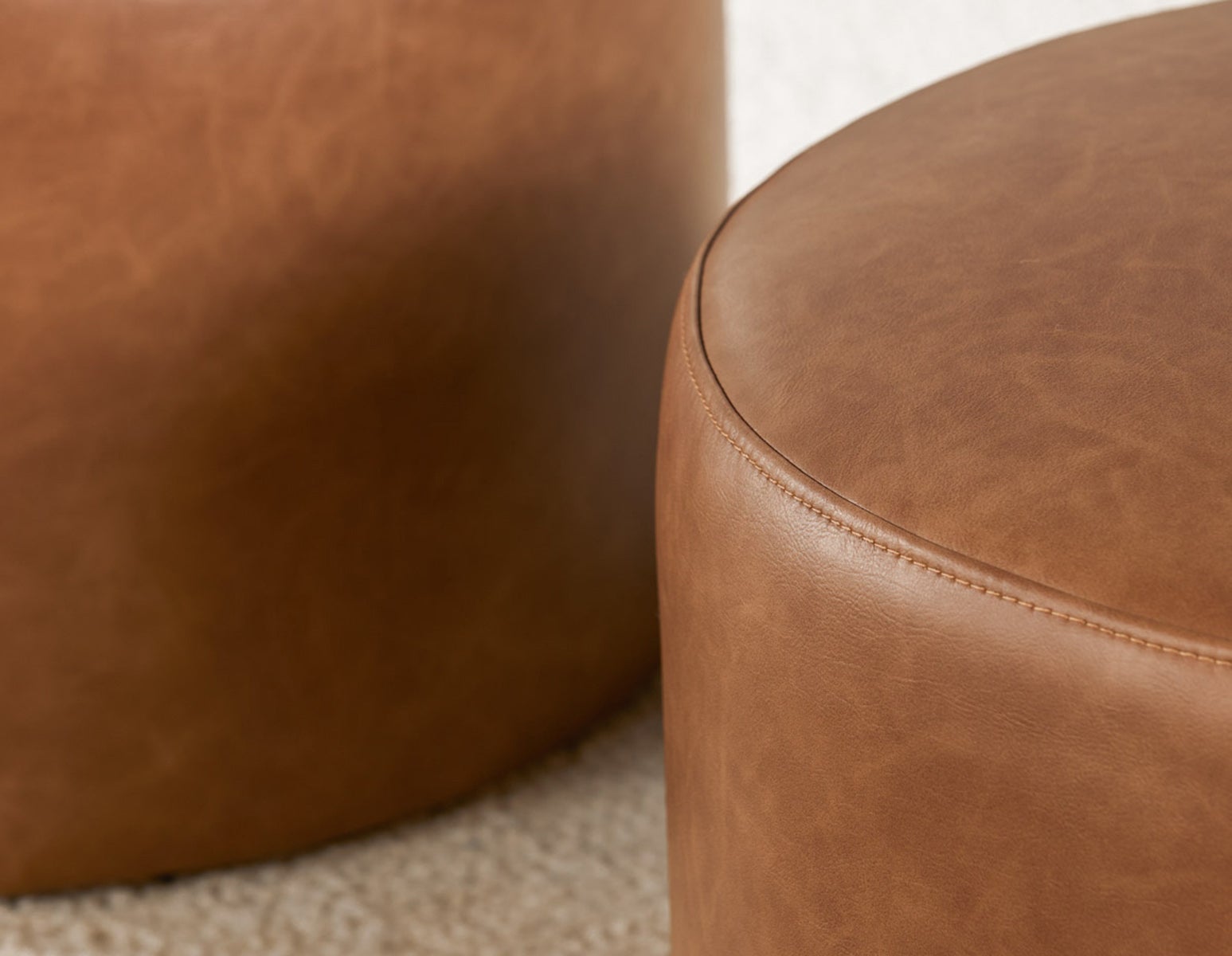 VASTO leatherette ottoman undefined
