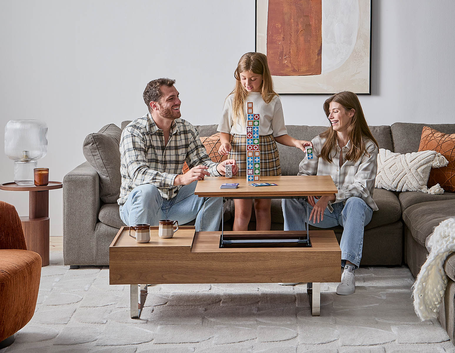 EVO walnut veneer lift-top storage coffee table 120 cm undefined